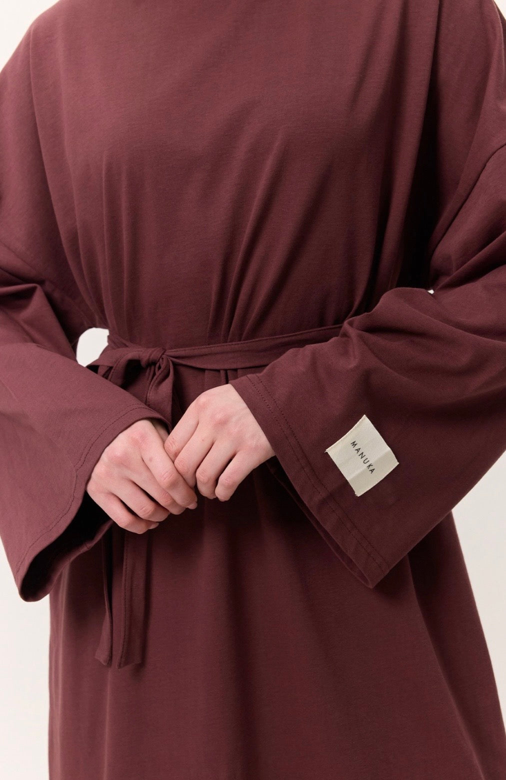 MANUKA - Oversize Kleid Bordo