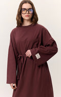 MANUKA - Oversize Kleid Bordo