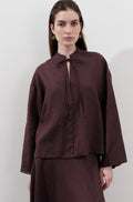 MANUKA - Leinen Bluse Bordo