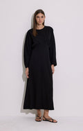 MANUKA - Kleid mit Schnürung am Rücken Schwarz
