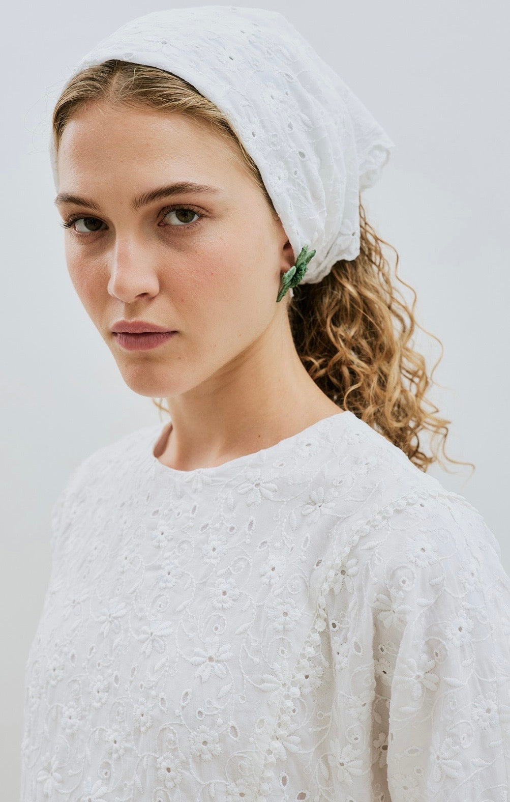 MANUKA - Kleid mit Stickerei Ecru