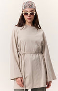 MANUKA - Oversize Shirt mit Bindegürtel Sand