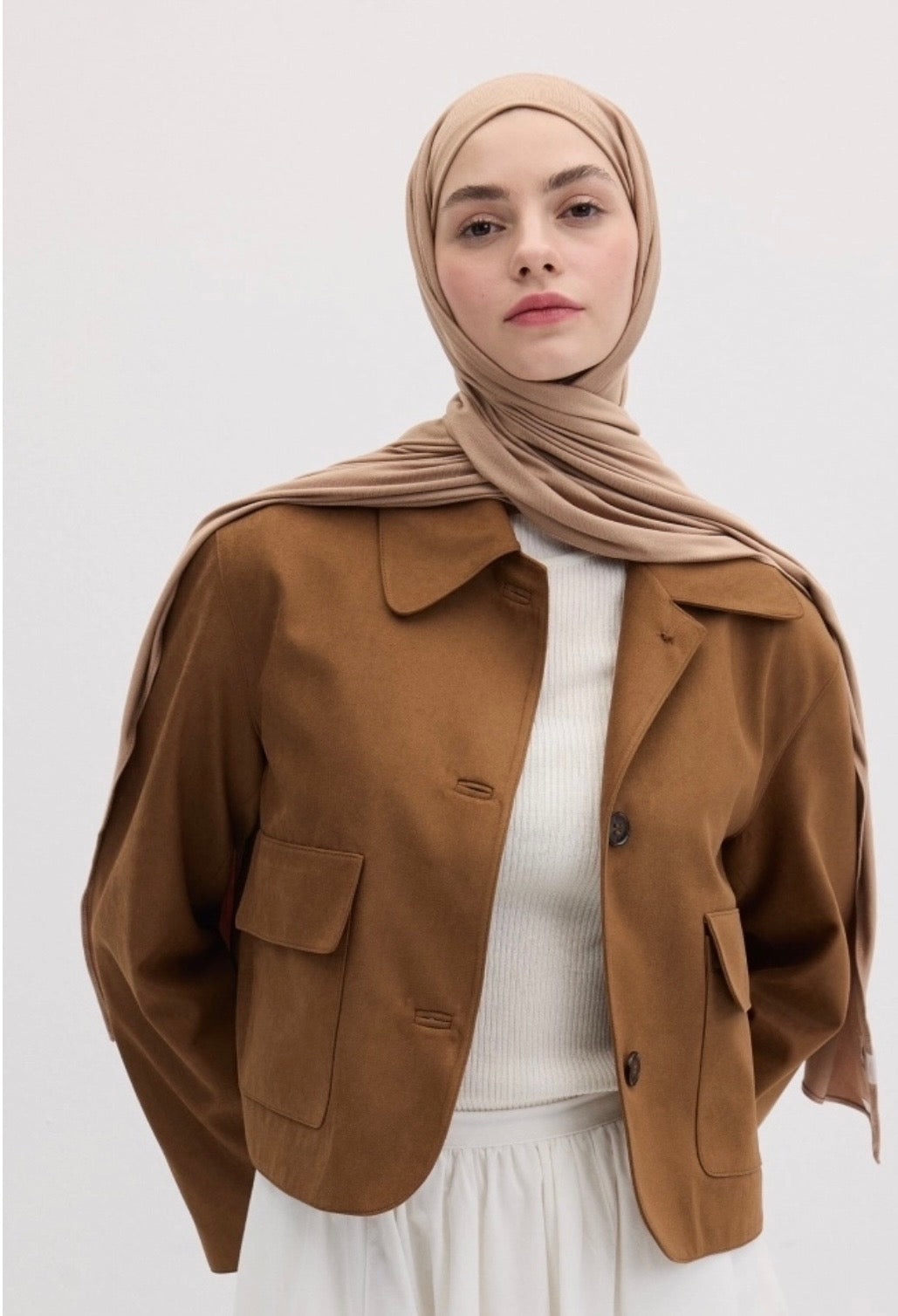 FRESH SCARFS - Bamboo Jersey Haselnuss