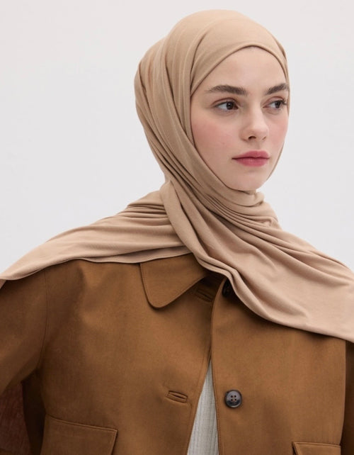 FRESH SCARFS - Bamboo Jersey Haselnuss