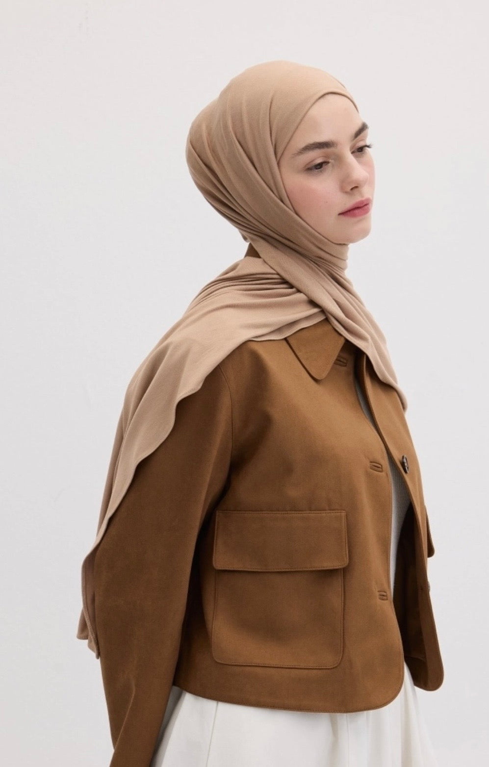 FRESH SCARFS - Bamboo Jersey Haselnuss