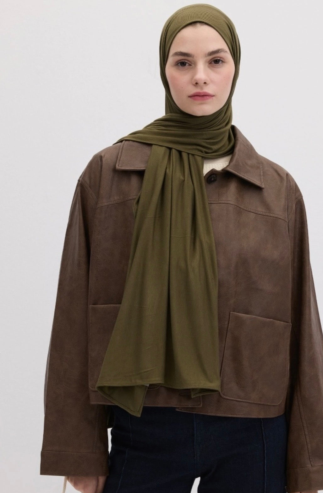 FRESH SCARFS - Bamboo Jersey Haki