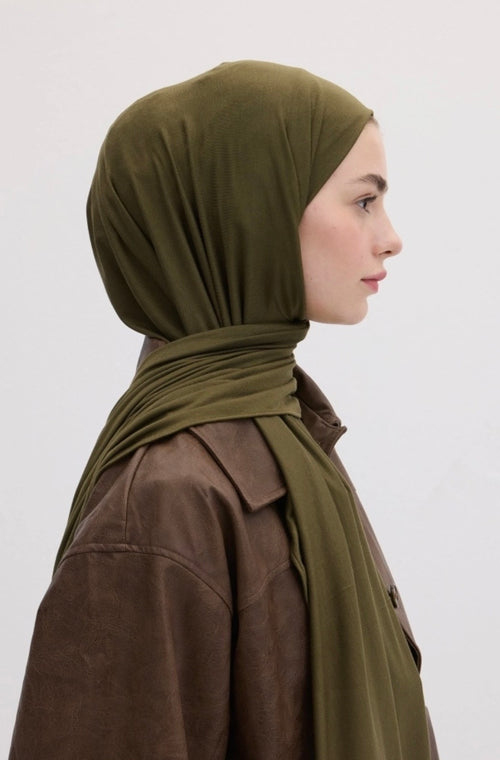 FRESH SCARFS - Bamboo Jersey Haki