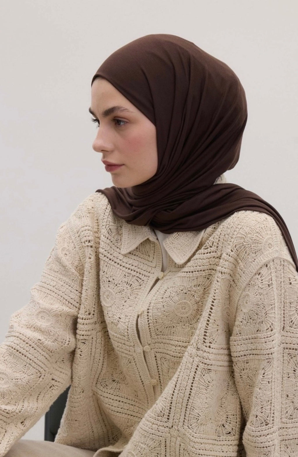 FRESH SCARFS - Bamboo Jersey Dunkelbraun