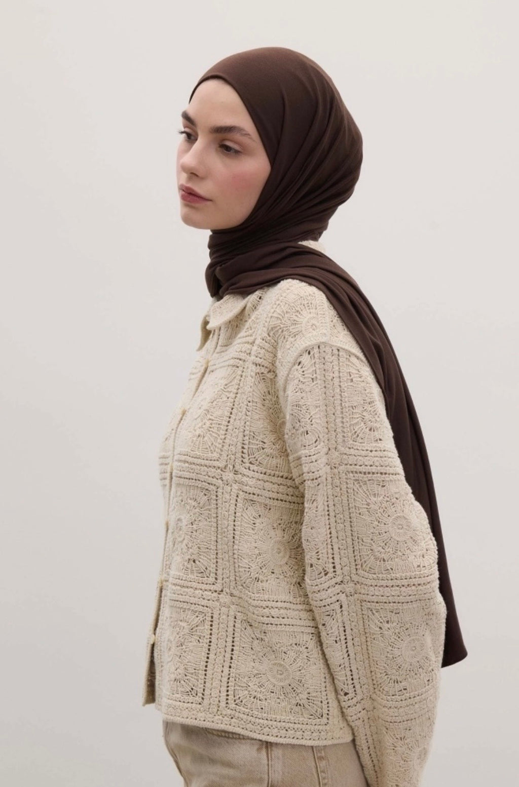 FRESH SCARFS - Bamboo Jersey Dunkelbraun