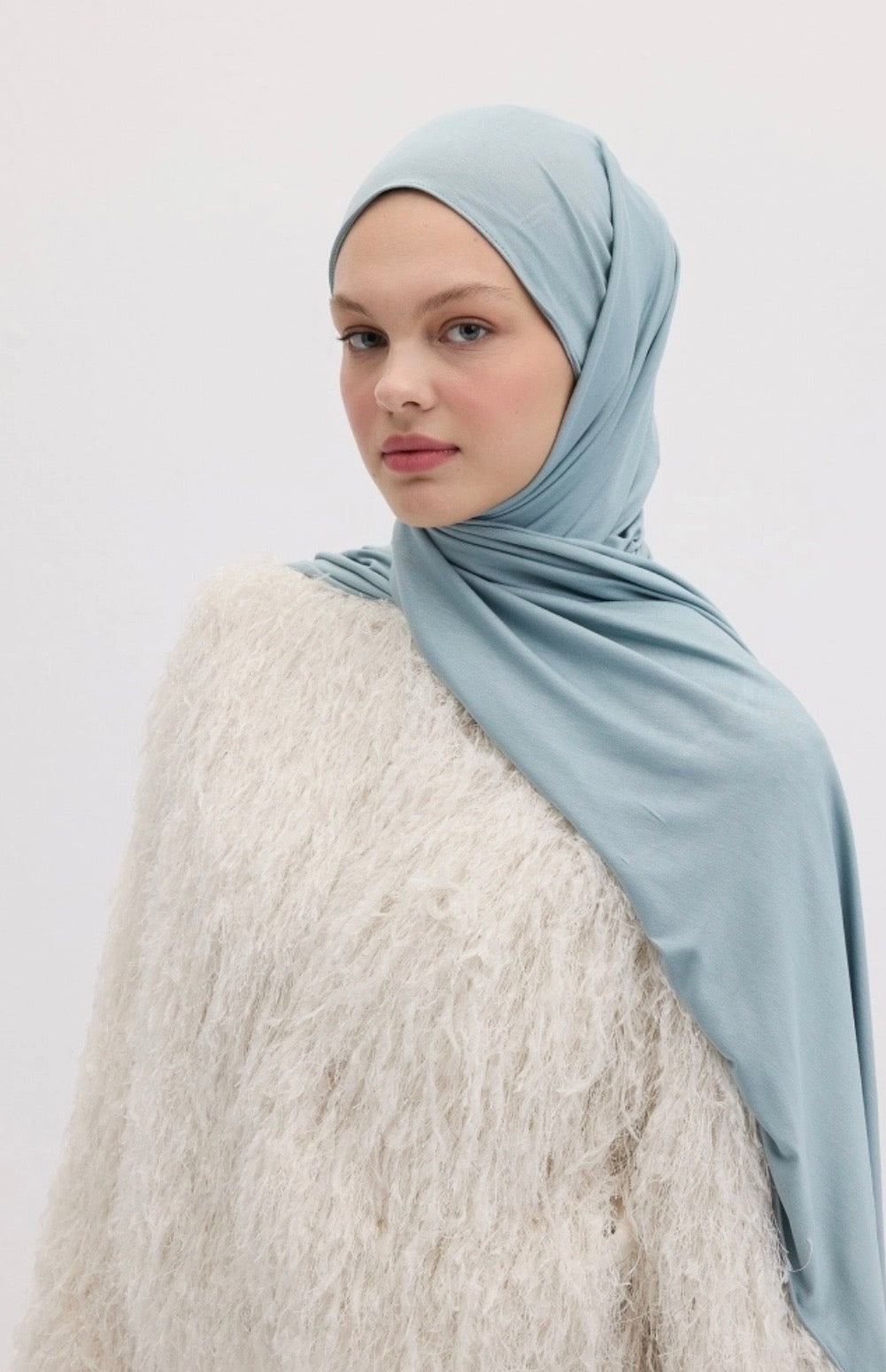 FRESH SCARFS - Bamboo Jersey Himmelblau