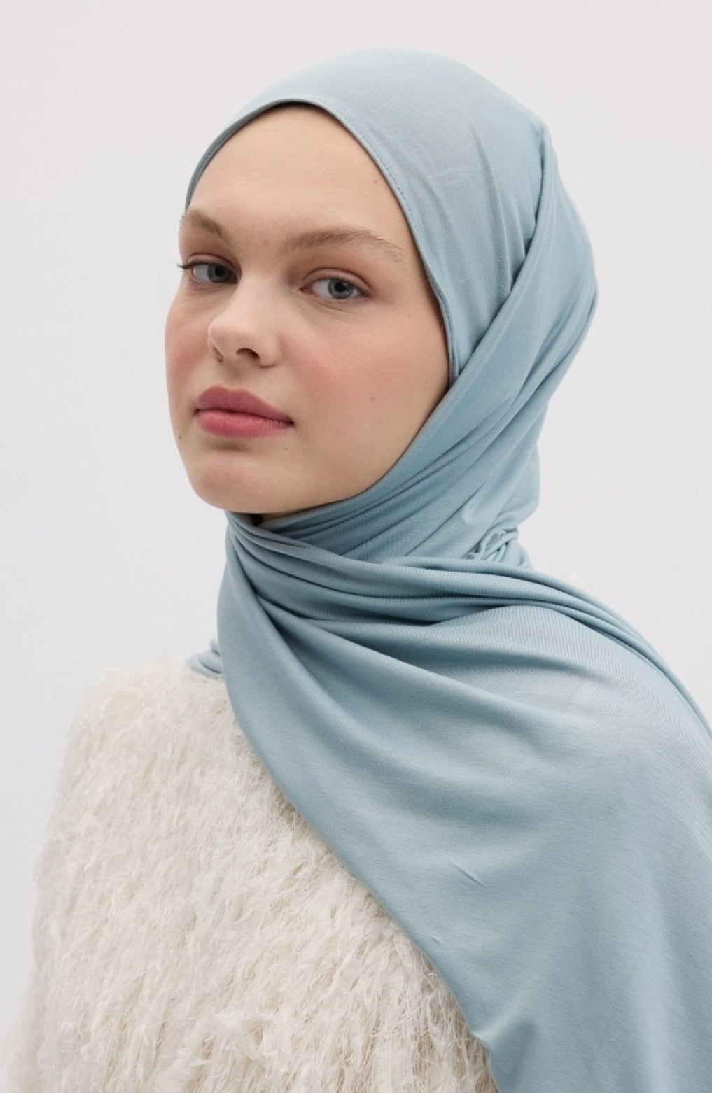 FRESH SCARFS - Bamboo Jersey Himmelblau