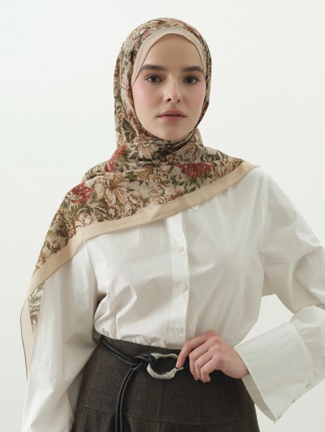 FRESH SCARFS - gemusterter Baumwolle-Viskose Hijab