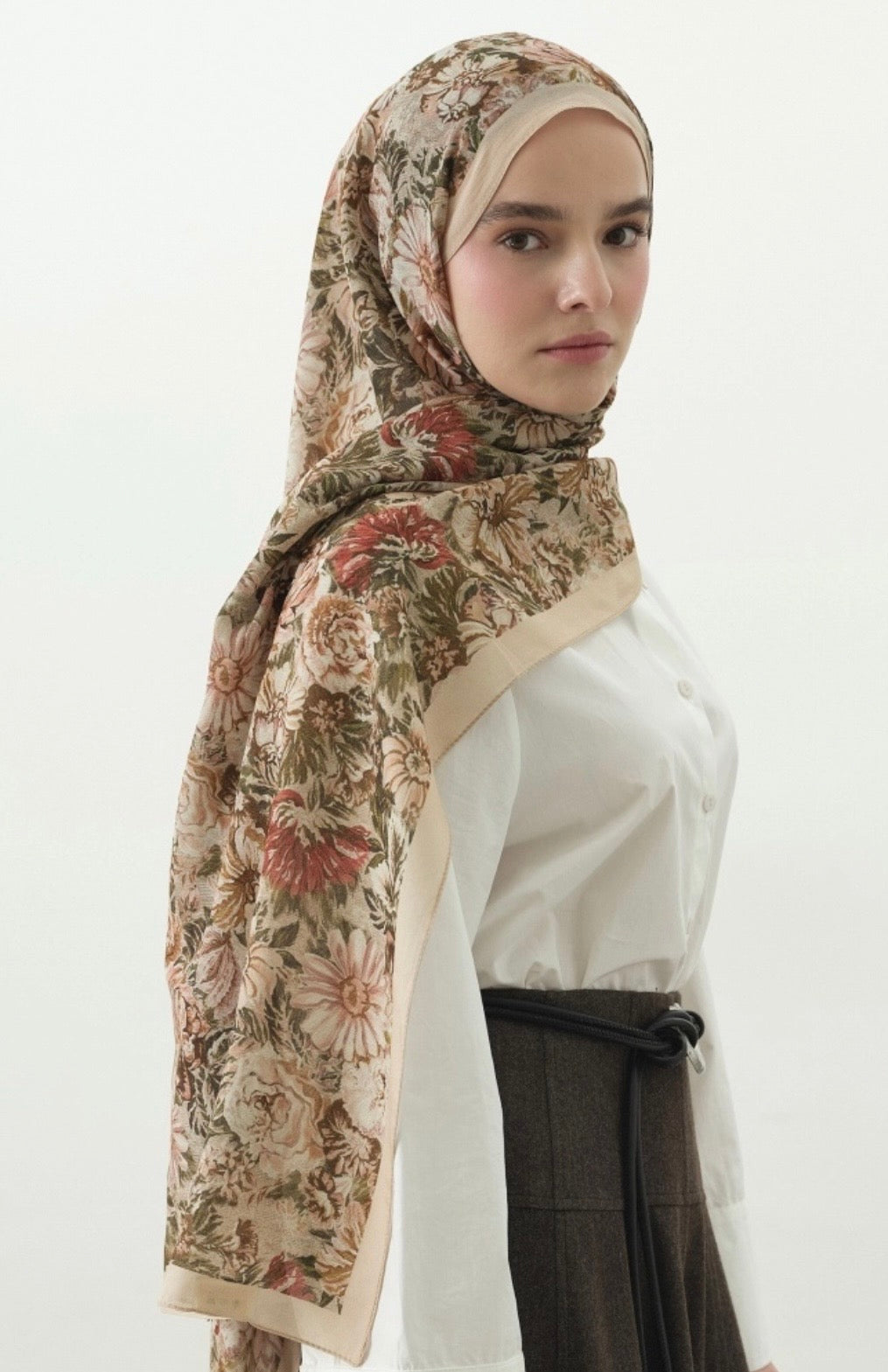 FRESH SCARFS - gemusterter Baumwolle-Viskose Hijab