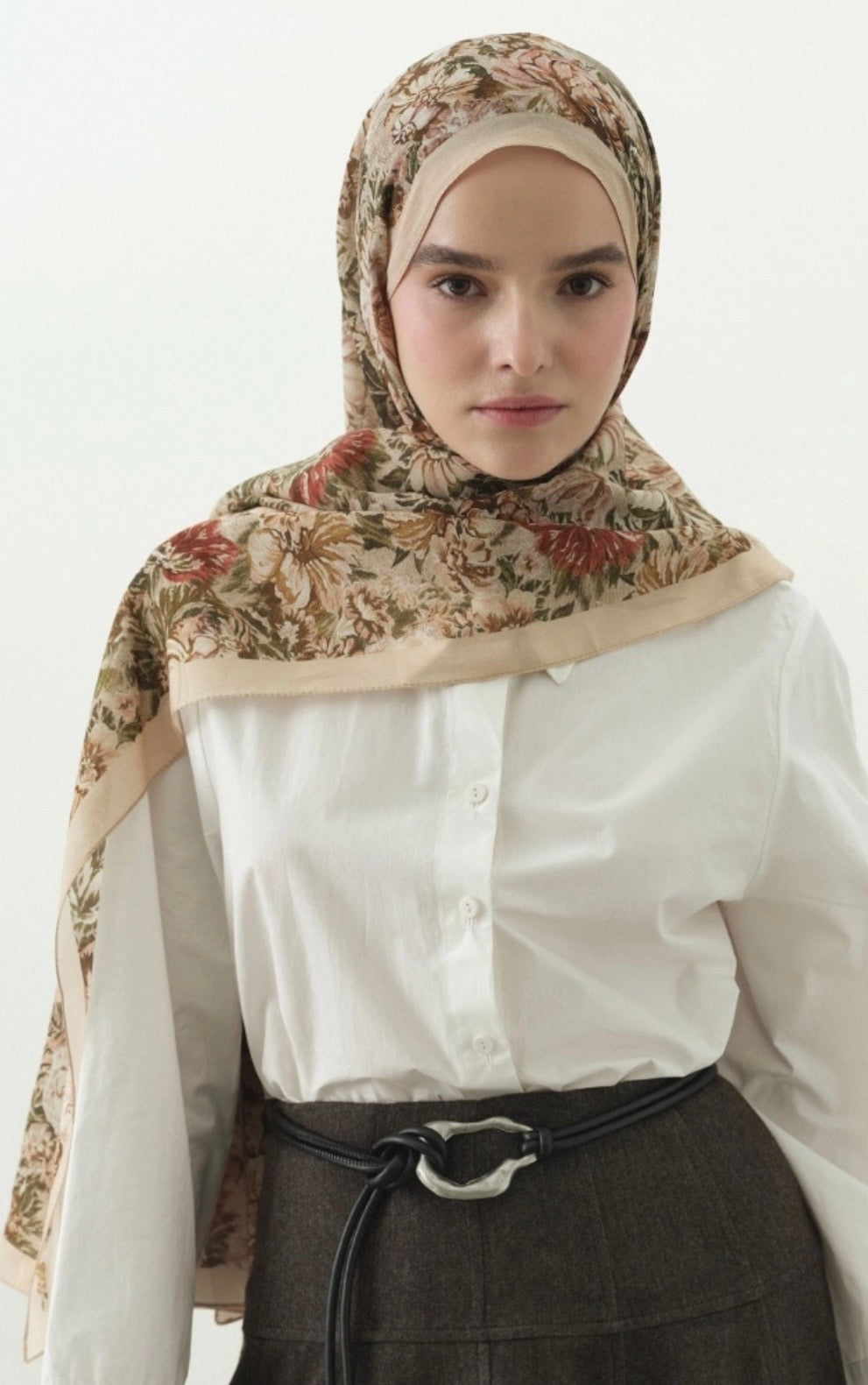 FRESH SCARFS - gemusterter Baumwolle-Viskose Hijab