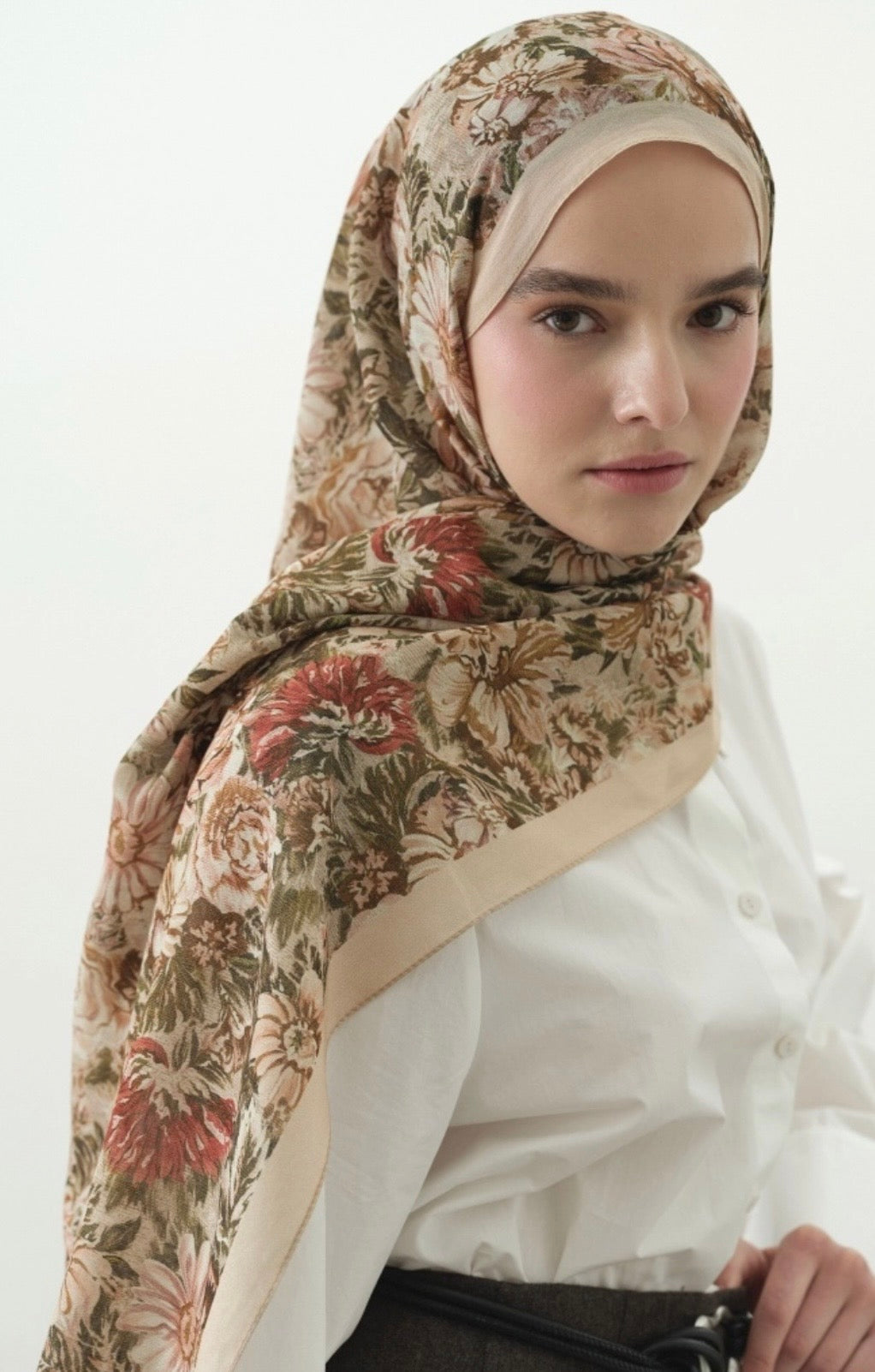 FRESH SCARFS - gemusterter Baumwolle-Viskose Hijab