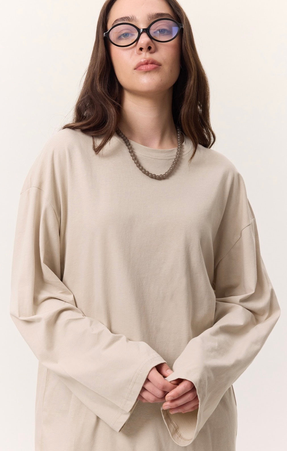 MANUKA - Oversize Shirt Stone