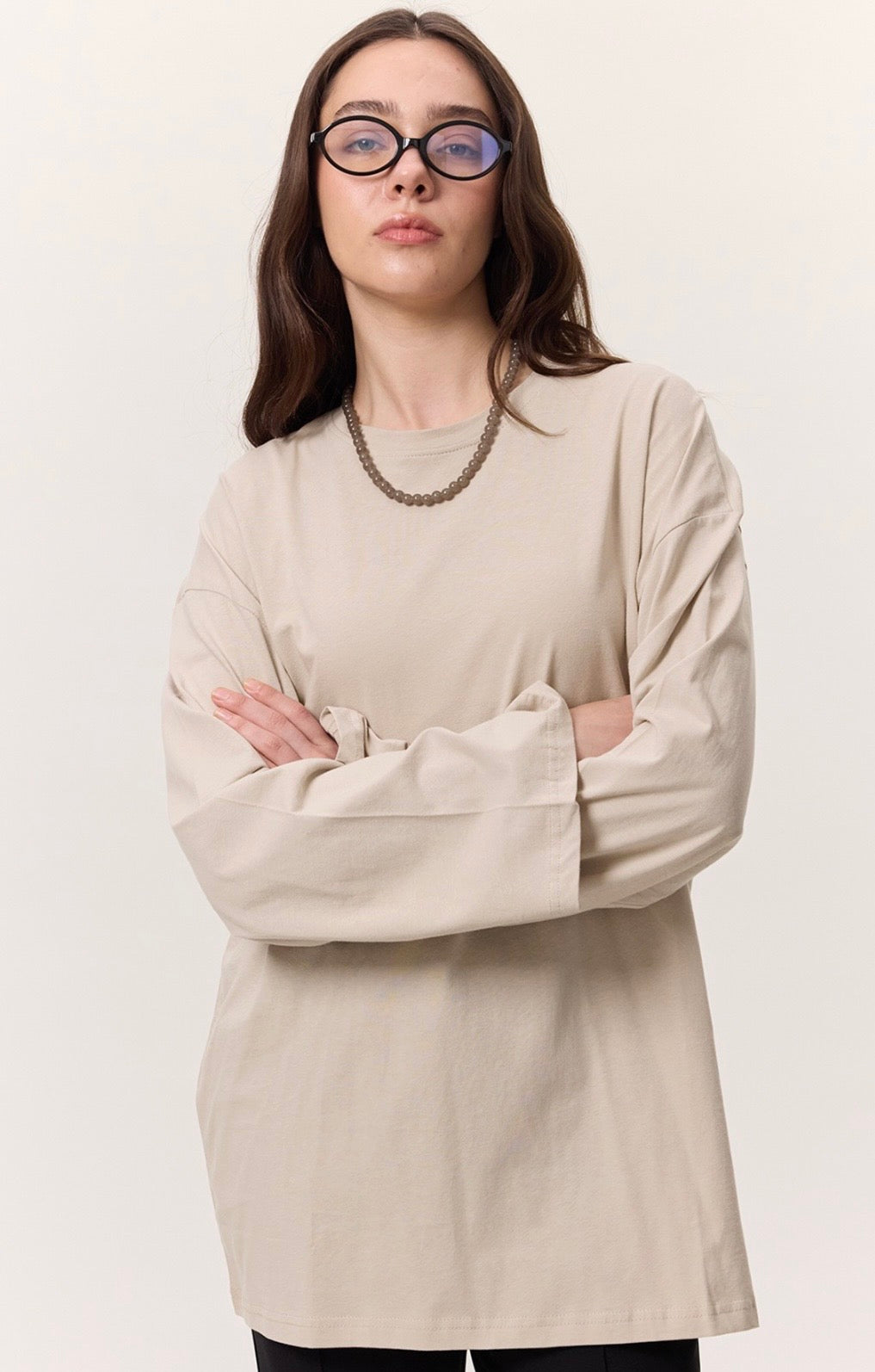 MANUKA - Oversize Shirt Stone