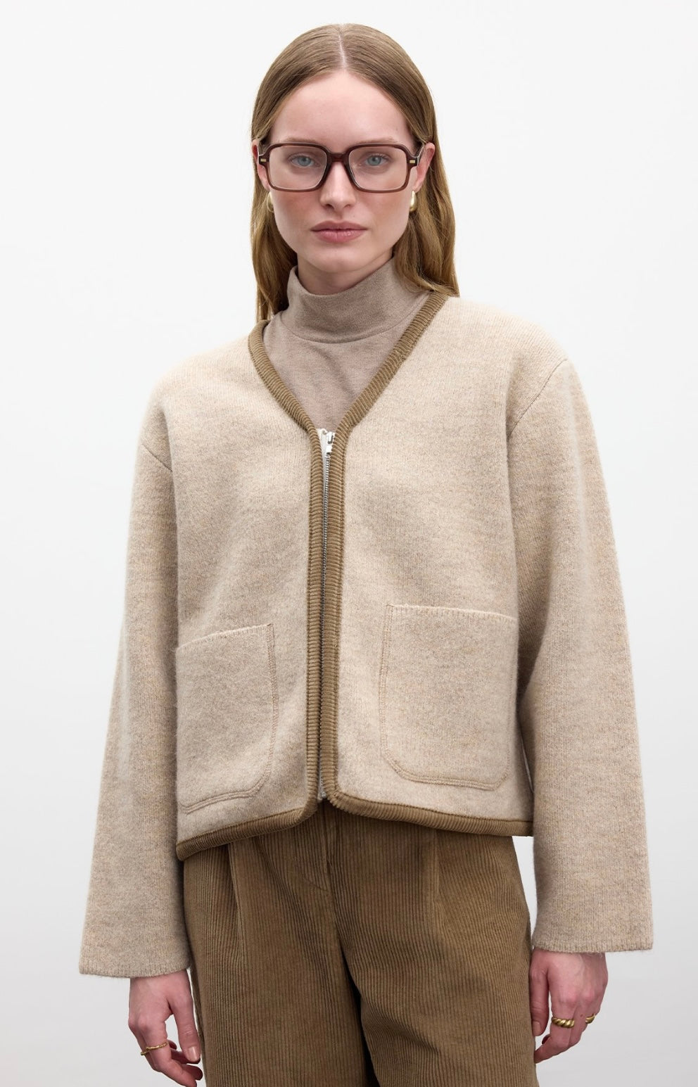 MANUKA - Strickjacke mit Reißverschluss