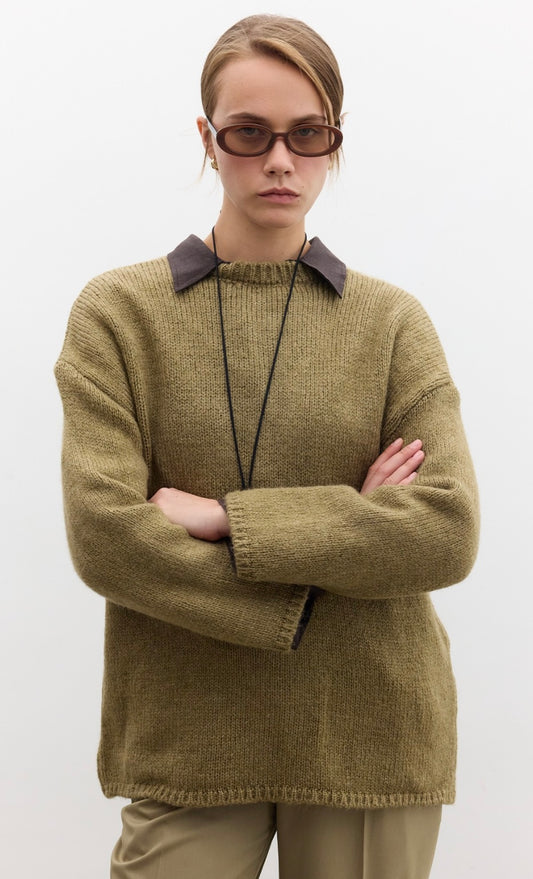 MANUKA - Oversize Pullover Grün