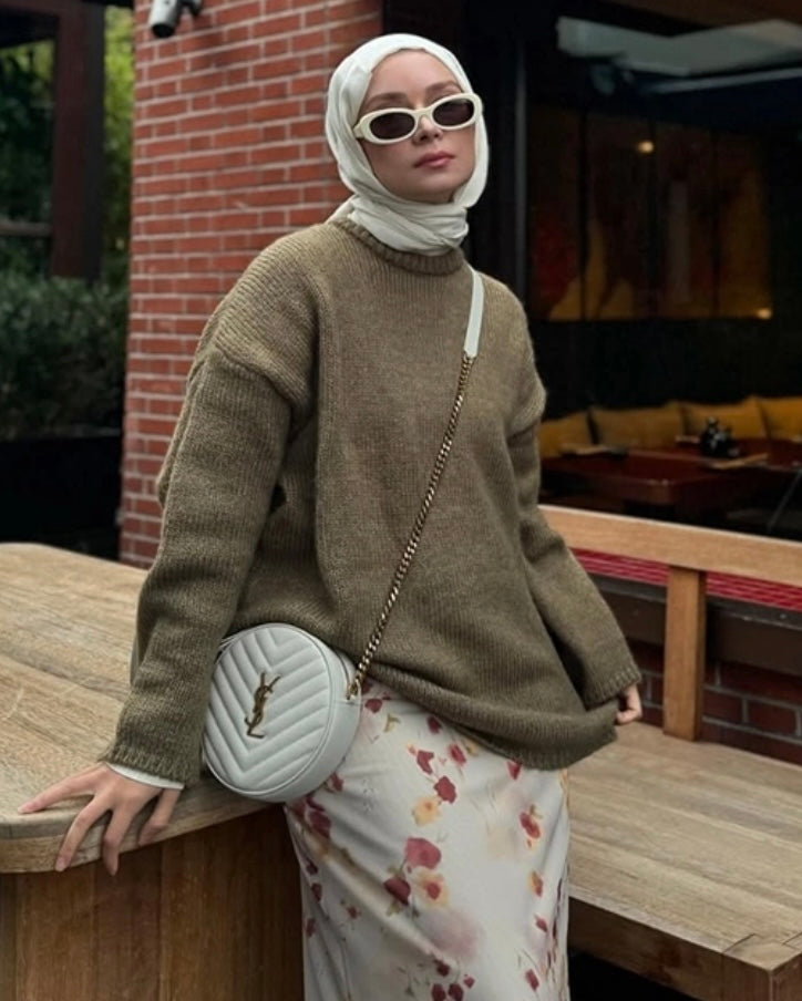 MANUKA - Oversize Pullover Grün