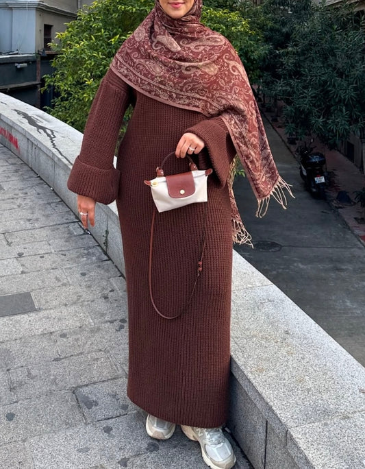 Strickkleid - Kaffee