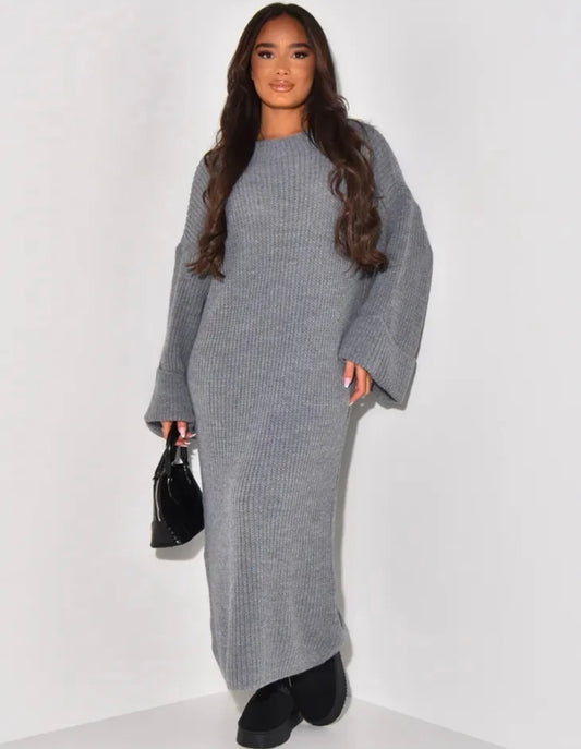 Strickkleid - Grau