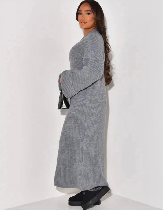 Strickkleid - Grau
