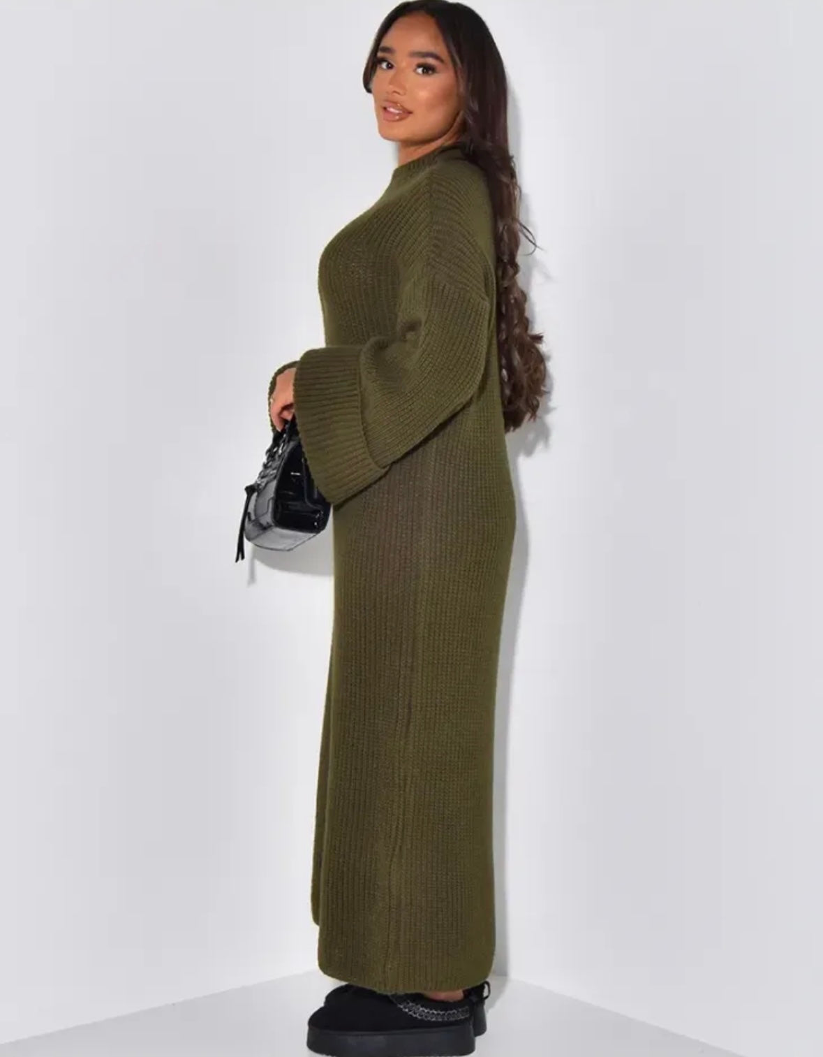 Strickkleid - Khaki