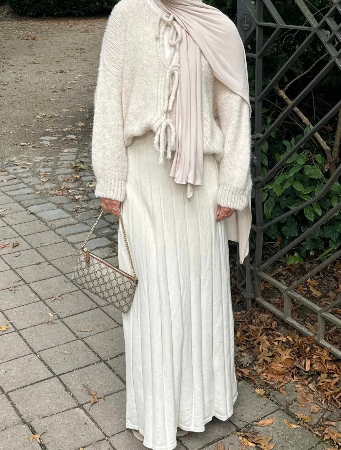 Plissee Rock - Beige