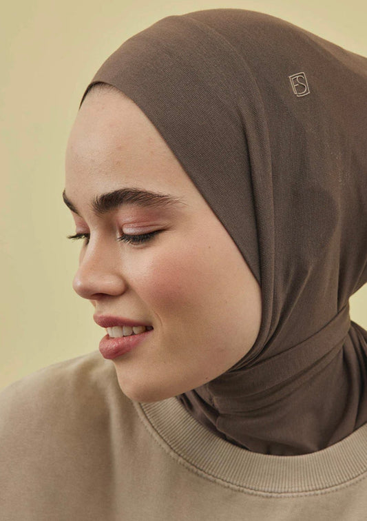 FRESH SCARFS - Athletic Hijab Tozlu Kahve