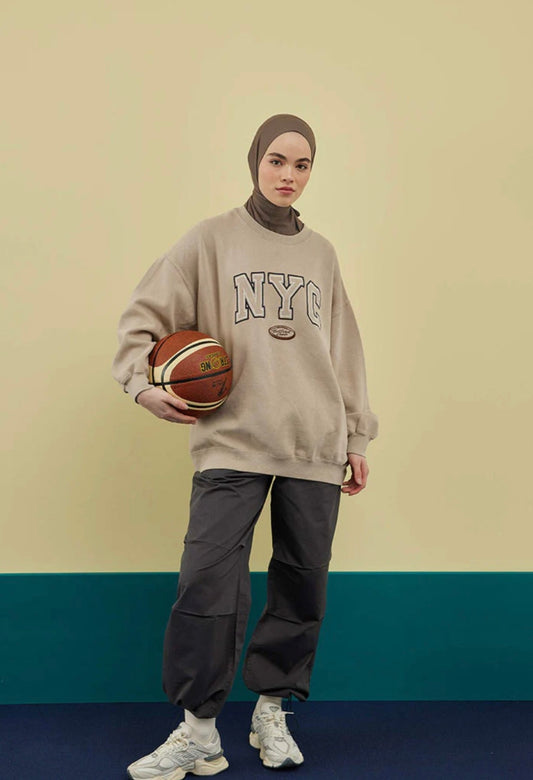 FRESH SCARFS - Athletic Hijab Tozlu Kahve